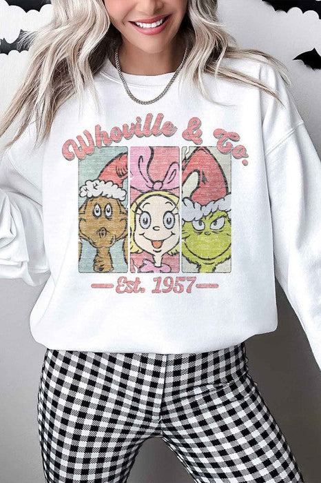 WHOVILLE AND CHRISTMAS OVERSIZED SWEATSHIRT