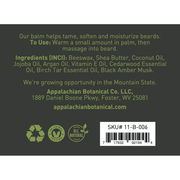 Appalachian Botanical Co. Beard Balm | Original Scent Shaving & Grooming