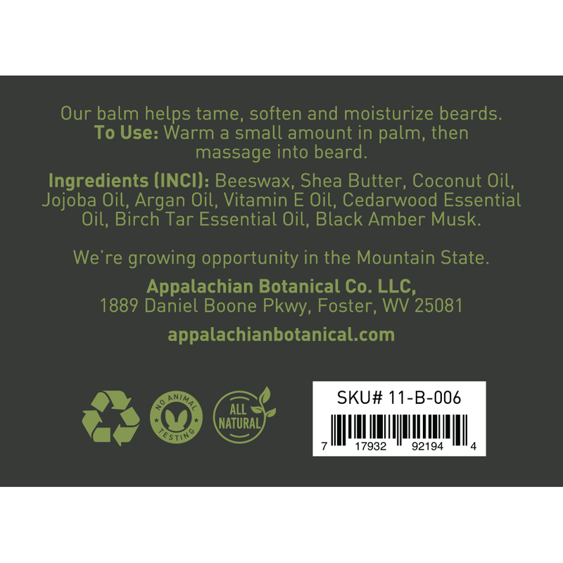 Appalachian Botanical Co. Beard Balm | Original Scent Shaving & Grooming