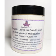 KaziRokz Organic Leave- In Hair Conditioner 8oz. (100% Vegan / Cruelty Free) / Mega Gro!!!