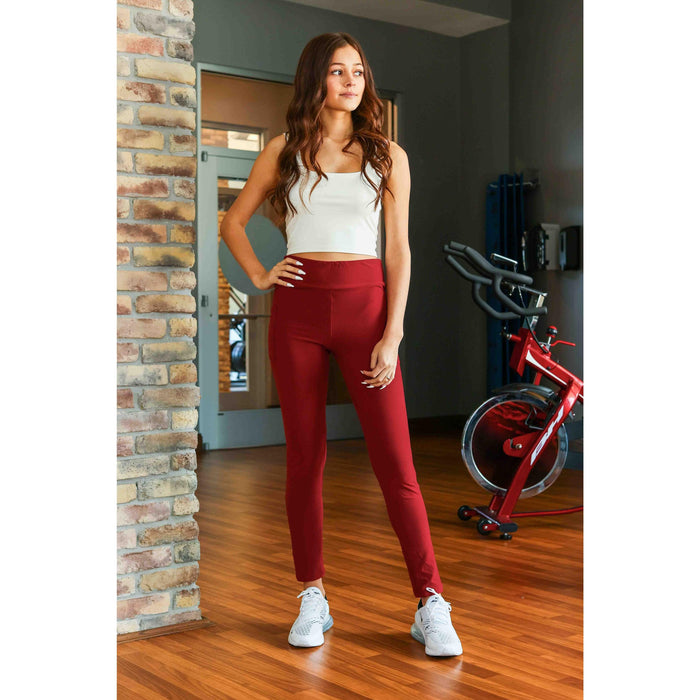 Ready to Ship | Red FULL-LENGTH Leggings with POCKET  - Luxe Leggings by Julia Rose®