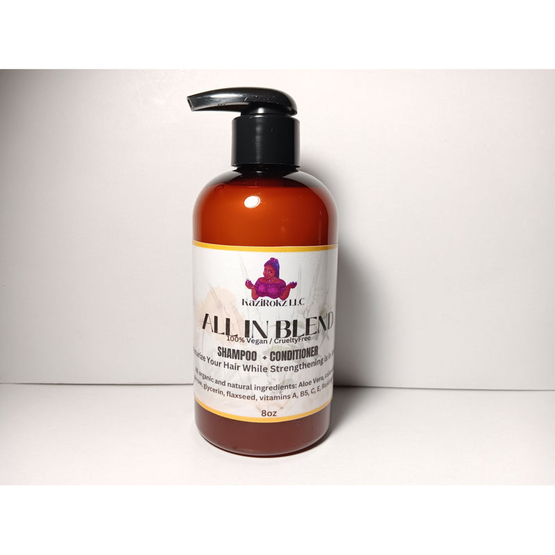 KaziRokz All In Blend Shampoo & Condition 100% Vegan / Cruelty Free 8oz