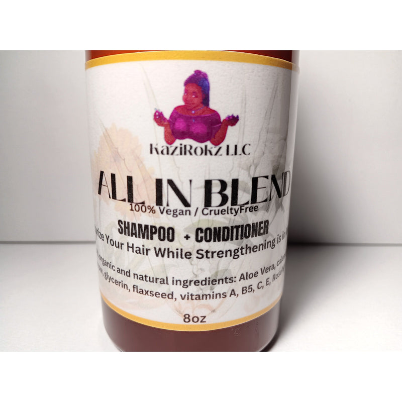 KaziRokz All In Blend Shampoo & Condition 100% Vegan / Cruelty Free 8oz