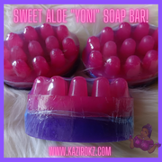 KaziRokz Sweet Aloe Massage Soap bar "YONI" SOAP BAR (100% vegan / Cruelty Free)