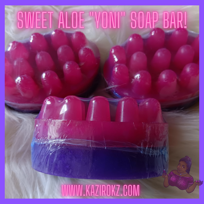 Kazirokz - Sweet Aloe Massage Soap Bar "Yoni" Soap Bar (100% Vegan / Cruelty Free)