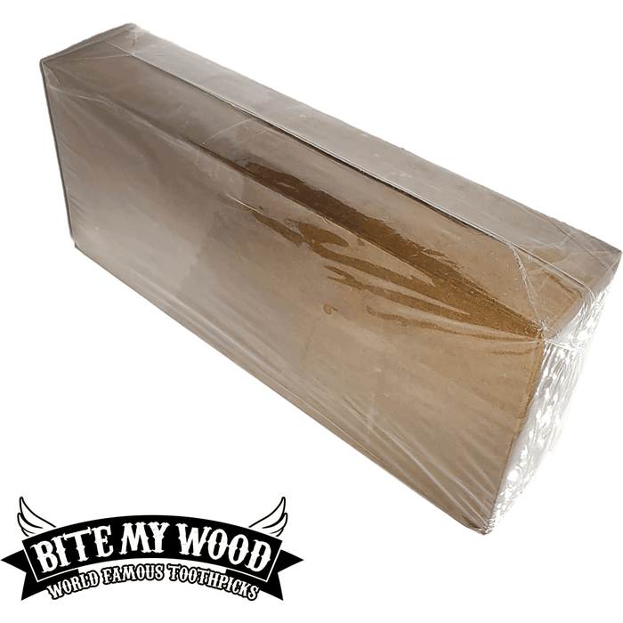 10000 Qty BiteMyWood Birchwood Double Point Toothpicks In Cardboard Sleeve