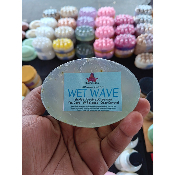 Kazirokz - Wet Wave Yoni Soap Bar 5Oz. Herbal Vaginal Cleanser (100% Vegan / Crueltyfree)! All Natural And Organic Ph Balance And Odor Control