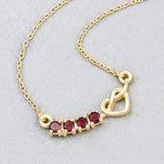Bids.com 0.32 Carat Genuine Garnet .925 Sterling Silver Necklace Necklaces