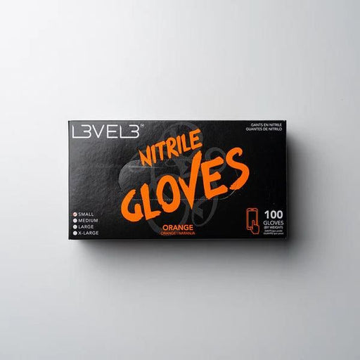 LV3 Nitrile Gloves (100ct) - Orange Xlarge X-Large