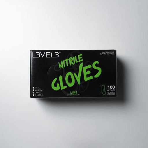 Level 3 Nitrile Gloves (100ct) - Lime Xlarge X-Large