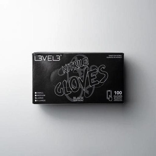 LV3 Nitrile Gloves (100ct) - Black Xlarge X-Large
