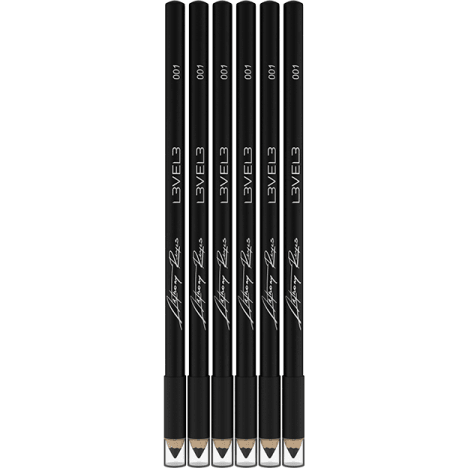 Lv3 6Pc Liner Pencils Black L3-EP1002BL-6PK