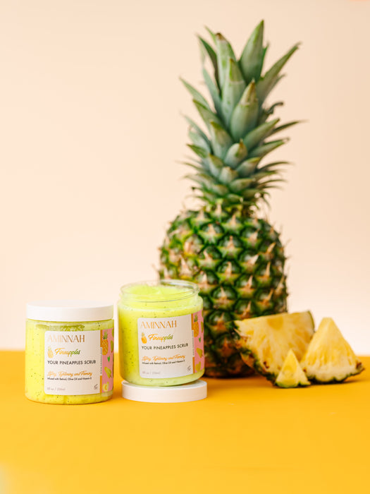 Aminnah Fineapples' Boob Collection | Body Butter| Serum| Sugar Scrub|