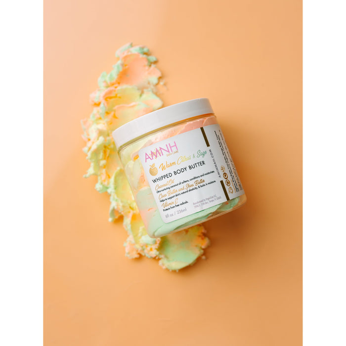 AMINNAH -'Warm Citrus & Sage' Whipped Body Butter 8oz