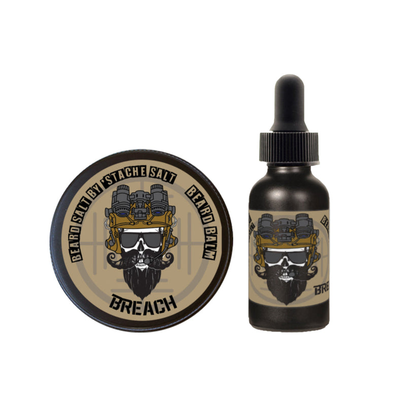 Stache Salt Moustache Wax Breach Beard Set Beard Pack