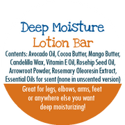 By Robin Creations Vegan Deep Moisture Solid Lotion Bar, 3 oz Deodorant & Body Care