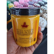 KaziRokz Honey Turmeric Body Scrub Psoriasis Treatment, 100% Vegan/ Cruelty Free. Brightens dark marks. Skin Care