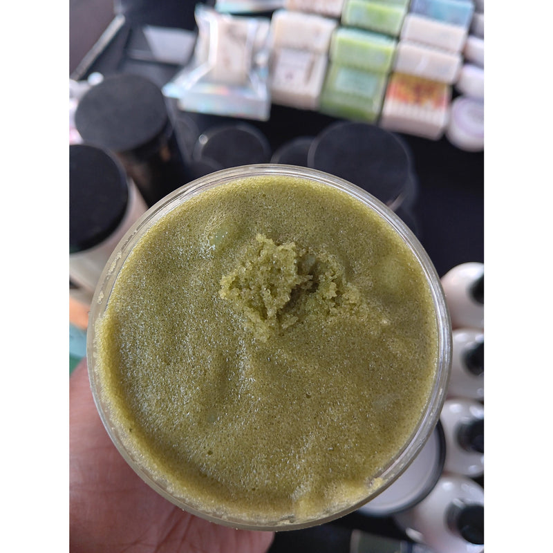 KaziRokz Matcha Green Tea Hemp Foaming Body Scrub 8oz (100% Vegan / Cruelty Free)