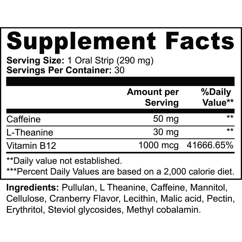 Goiteia Goiteia Energy Strips 30 Oral Strips Energy Vitamins