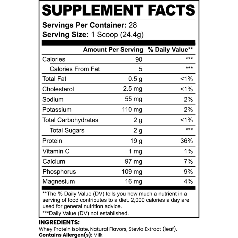 Goiteia Goiteia Pure3 100% Whey Protein Isolate (Vanilla) 24.1oz (683g) Proteins & Blends