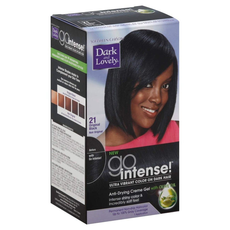 Dark & Lovely Dark and Lovely Go Intense Permanent Hair Color Original Black 21 Hair Color
