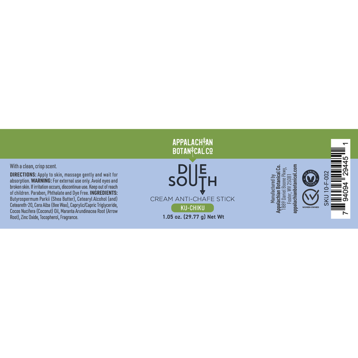 Appalachian Botanical Co. Due South Cream Anti-Chafe Stick