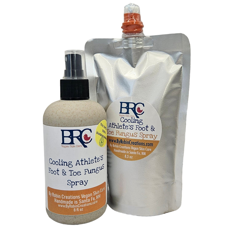 By Robin Creations Cooling Athlete's Foot & Toe Fungus Spray - Now in a Biodegradable Bottle! Foot Odor Removers