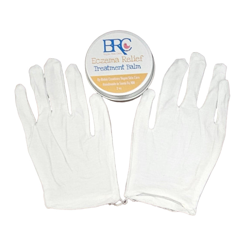 By Robin Creations New! Intense Eczema Healing Balm + Cotton Gloves Set - Adult & Children Sizes Accessories & Containers