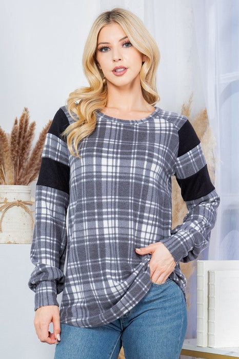 Plaid Pullover Sweater