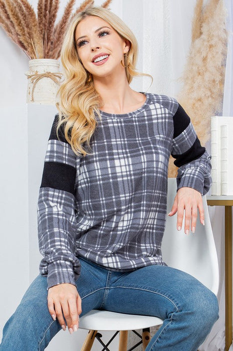 Plaid Pullover Sweater