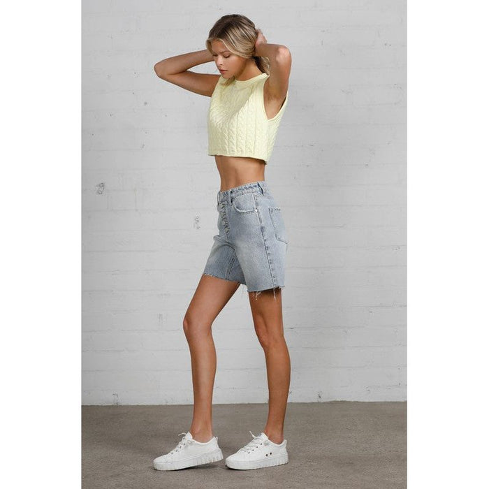 High Rise Bermuda Shorts