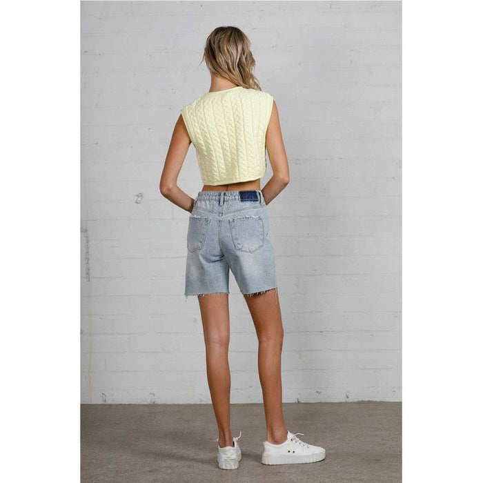 High Rise Bermuda Shorts