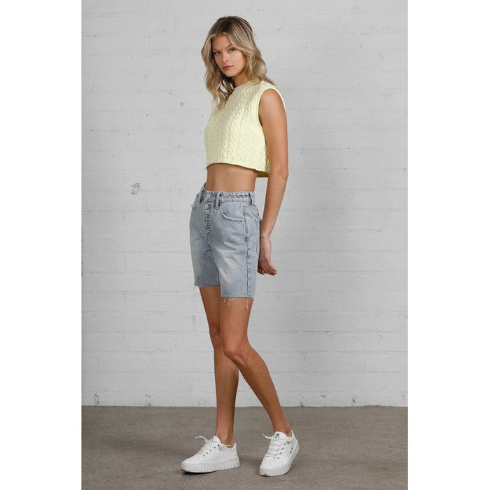 High Rise Bermuda Shorts