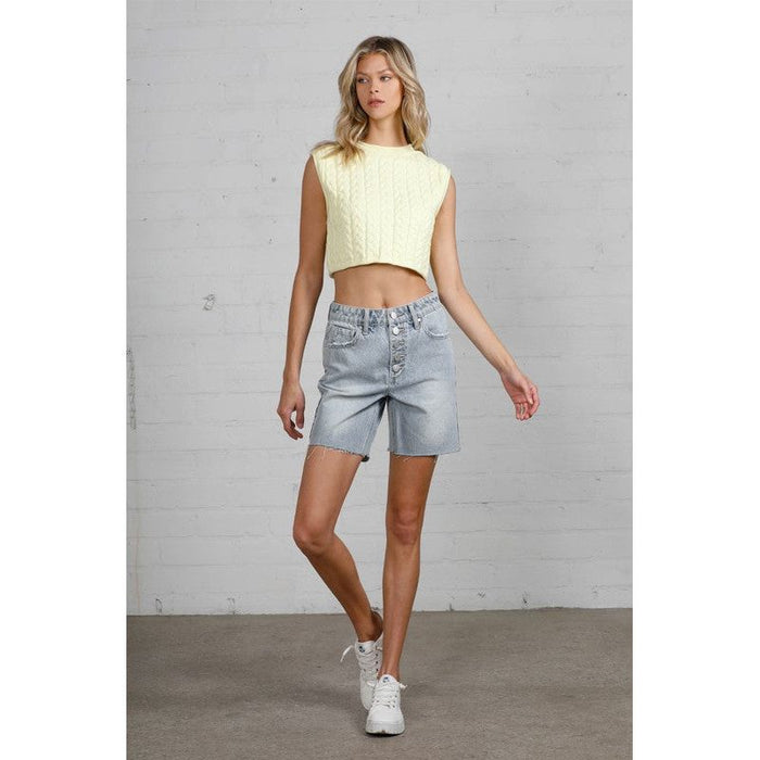 High Rise Bermuda Shorts