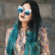 zeroUV Oversize Flat Lens Round Cat Eye Mirror Lens Sunglasses A175 Sunglasses