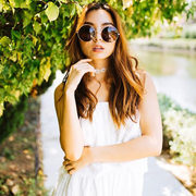 zeroUV Oversize Vintage Inspired Metal Round Circle Sunglasses 8370 Sunglasses