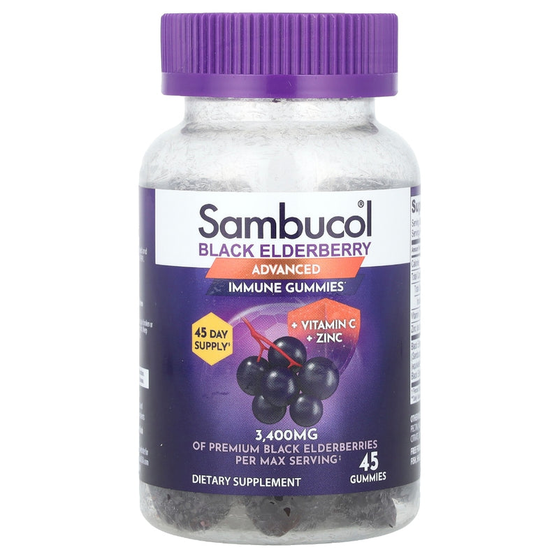 Sambucol Sambucol® Black Elderberry Immune Gummies – Advanced Formula Vitamins & Supplements
