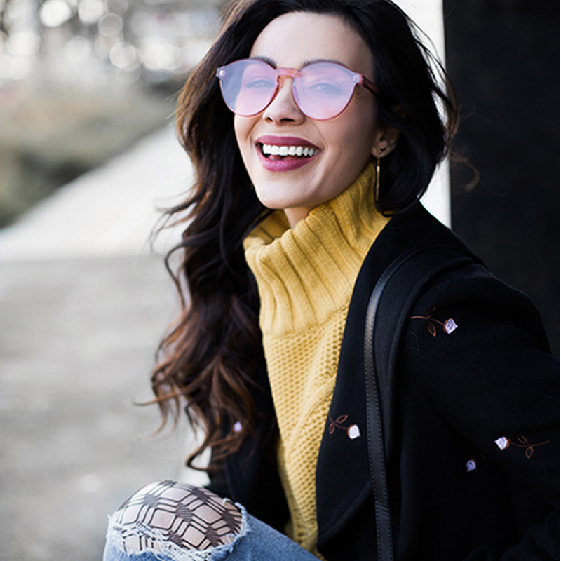 zeroUV Mono Block Rimless PC Color Tone Lens Sunglasses A555 Sunglasses