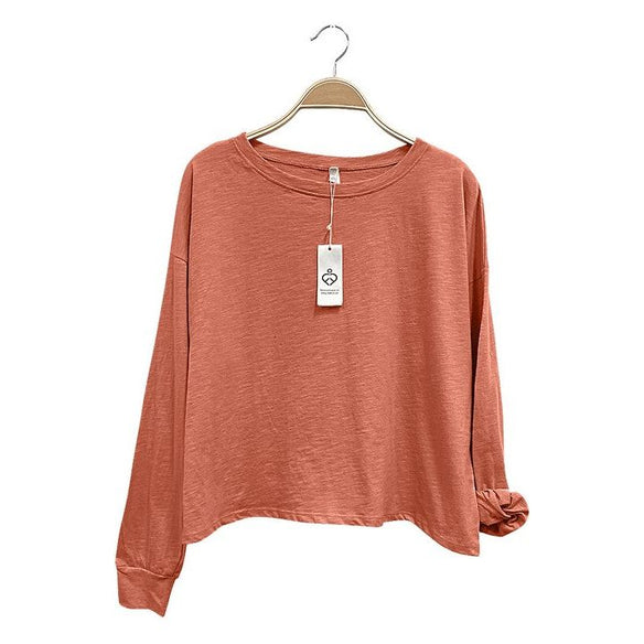 Pre Washed Cotton Oversized Long Sleeve T