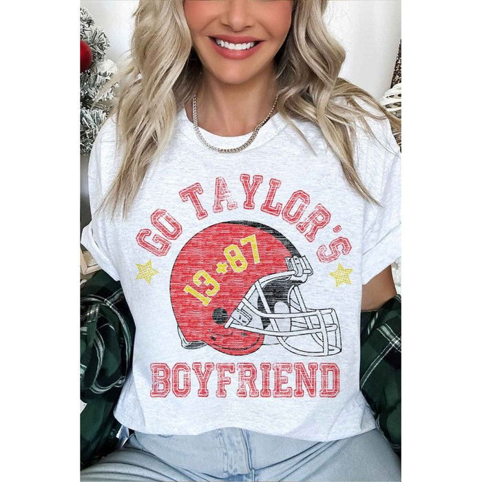 Go Taylors Boyfriend Football Oversized Tee