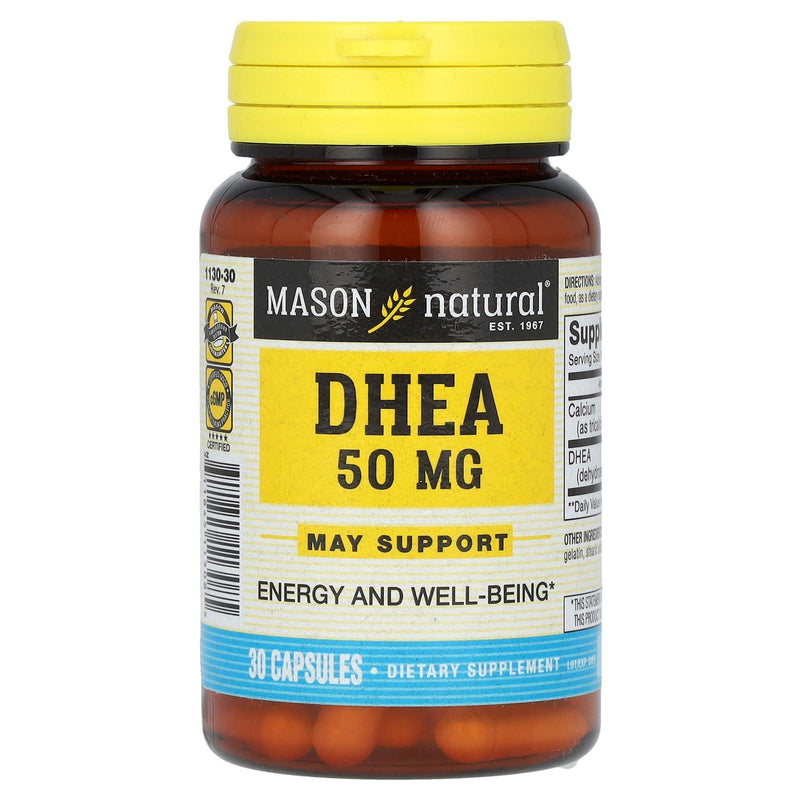 Mason Natural Mason Natural Pure Power DHEA 50 Mg Capsules - 30ct Vitamins & Supplements Light Goldenrod