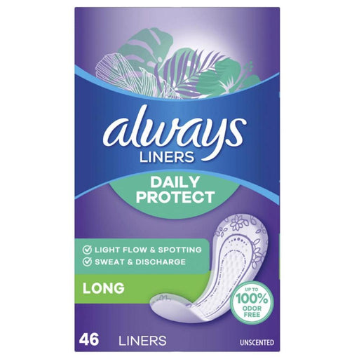Always Always Daily Protect Liners Long Length - Unscented Personal Care