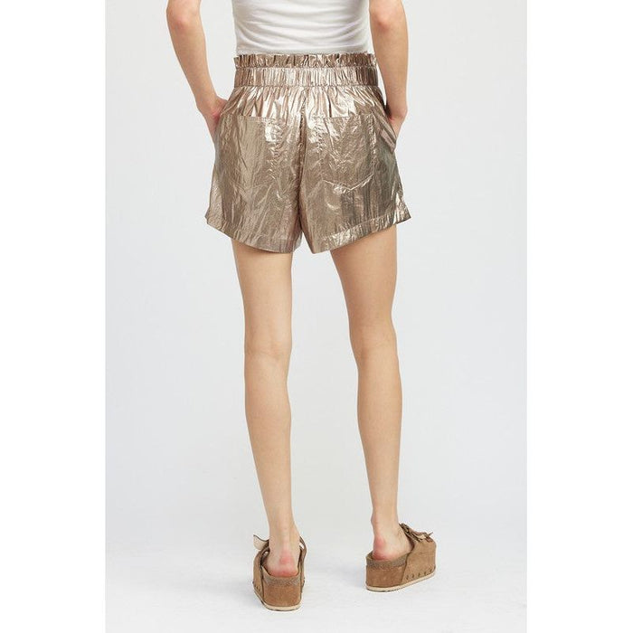 Paperbag Metallic Shorts