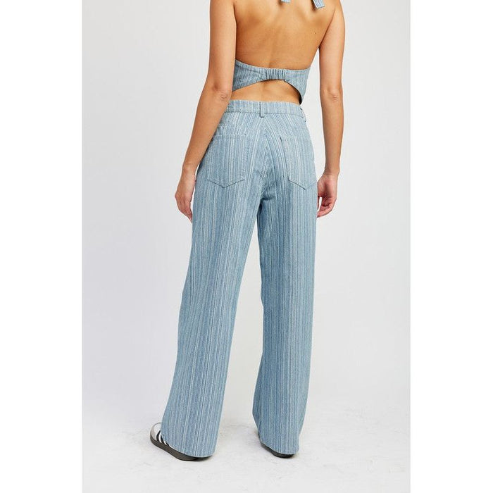 Mid Rise Wide Leg Pants