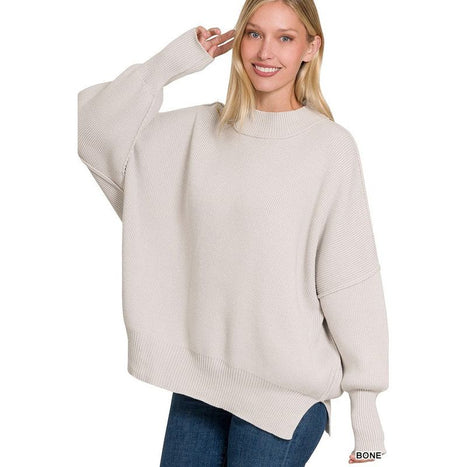 Side Slit Oversized Sweater