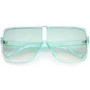 zeroUV Oversize Festival Flat Top Translucent Color Tone Sunglasses C582 Sunglasses