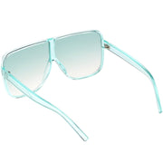 zeroUV Oversize Festival Flat Top Translucent Color Tone Sunglasses C582 Sunglasses