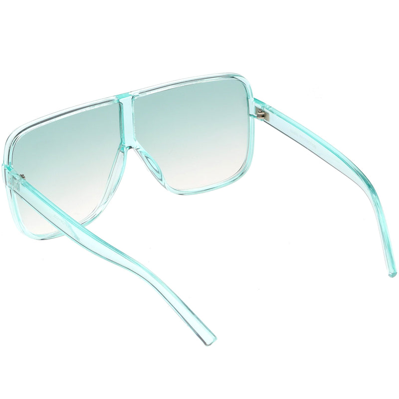 zeroUV Oversize Festival Flat Top Translucent Color Tone Sunglasses C582 Sunglasses