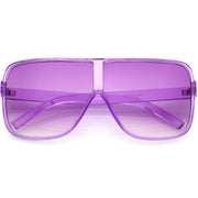 zeroUV Oversize Festival Flat Top Translucent Color Tone Sunglasses C582 Sunglasses