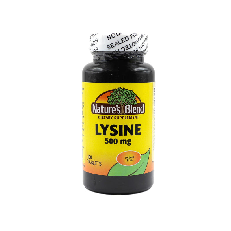 Nature's Blend Nature's Blend® L-Lysine – 500 mg – 100 Tablets Vitamins & Supplements